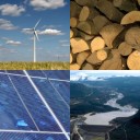 Four renewables: wind, biomass, hydro and solar PV.