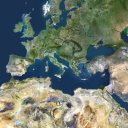 Mediterranean sea seen from space