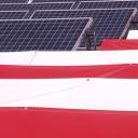 Solar energy and American flag