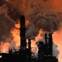a plant spewing carbon dioxide